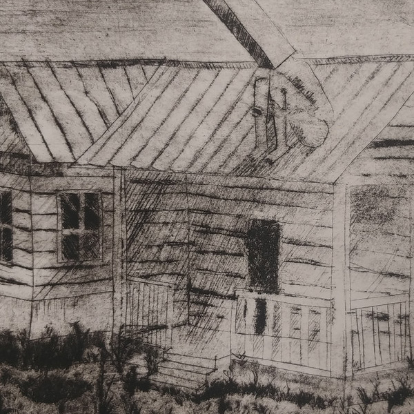 Alexander Tucker, “Every House has its Spirit,” 2020, Intaglio. Courtesy of the artist and the Department of Art and Art History © Alexander Tucker