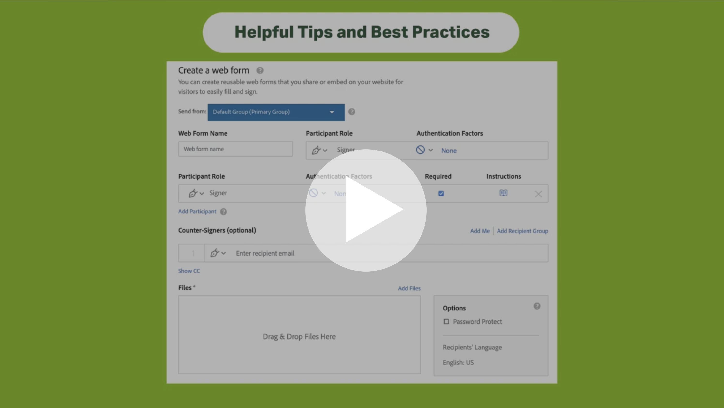 Thumbnail for Adobe Sign tips and tricks video tutorial