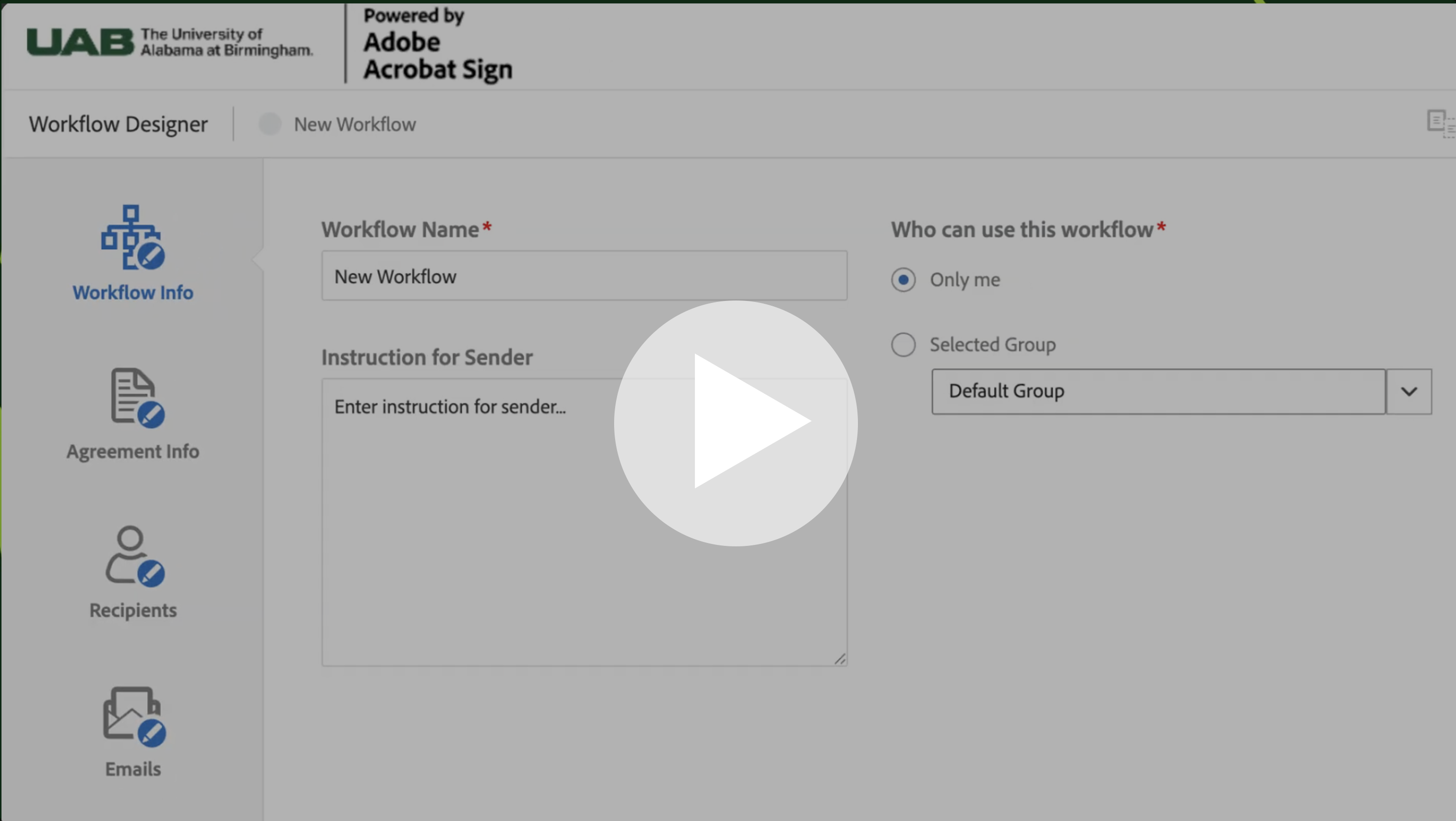Thumbnail for Adobe Sign workflow basics video