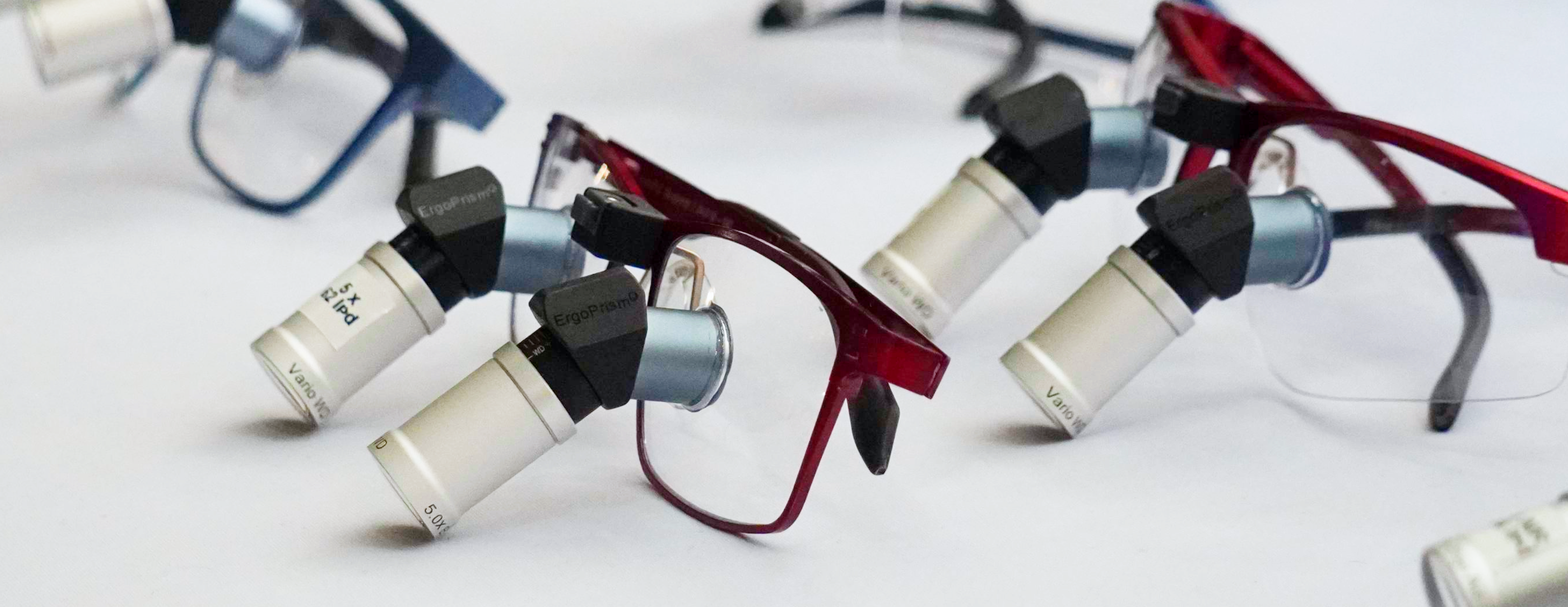 Dental glasses on a table