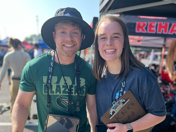 Two students at the event.