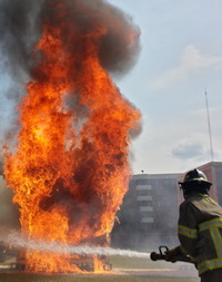2015 dorm burn firefighter