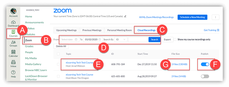 how to download zoom recording from canvas