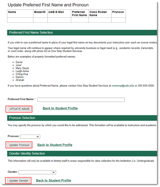 Change BlazerNET And Canvas Preferred Name Pronouns The Office Of 