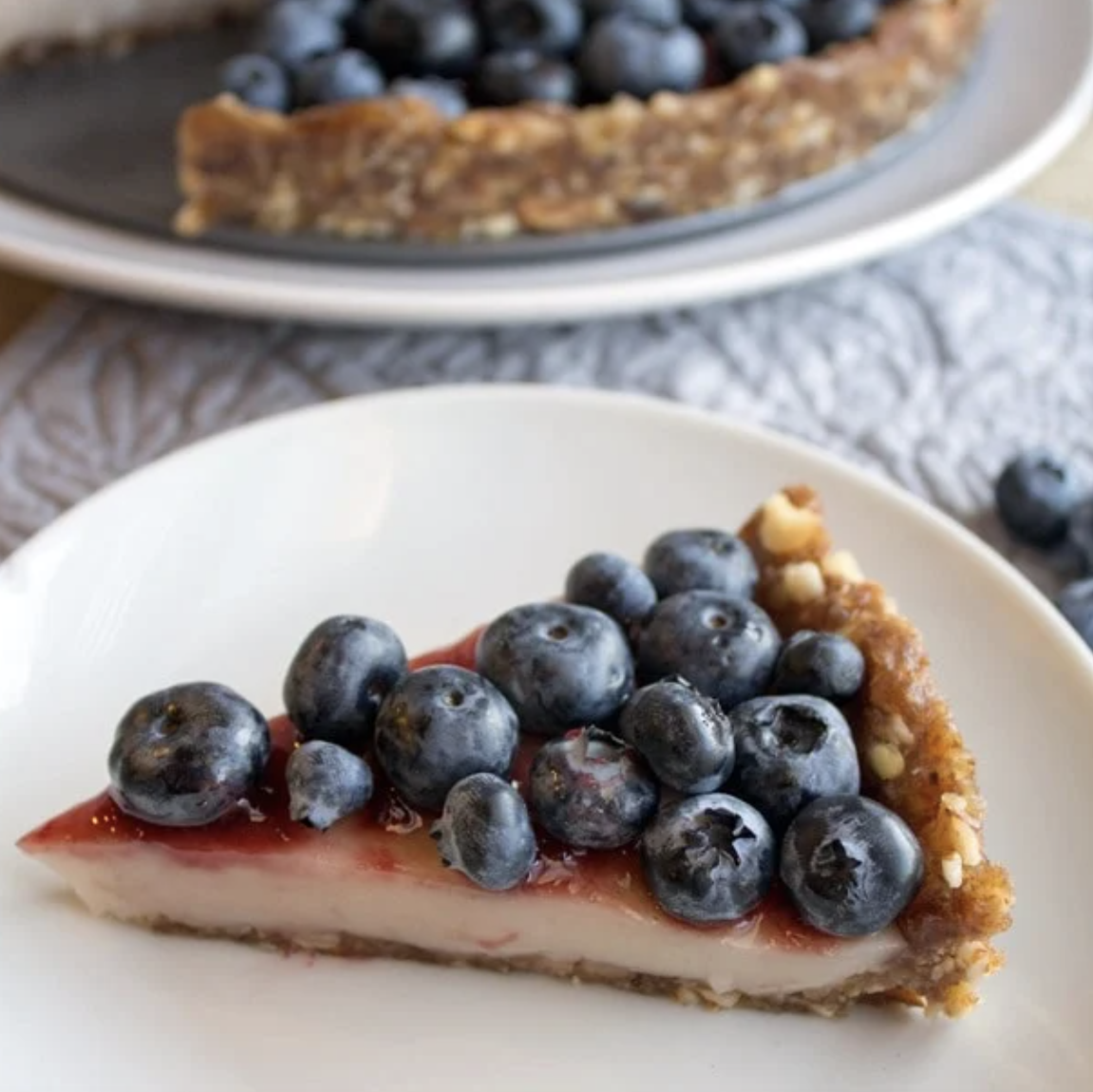 Vegan Blueberry Custard Pie