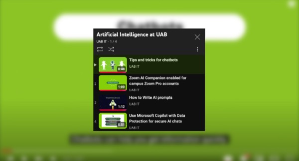 UAB IT creates AI education videos