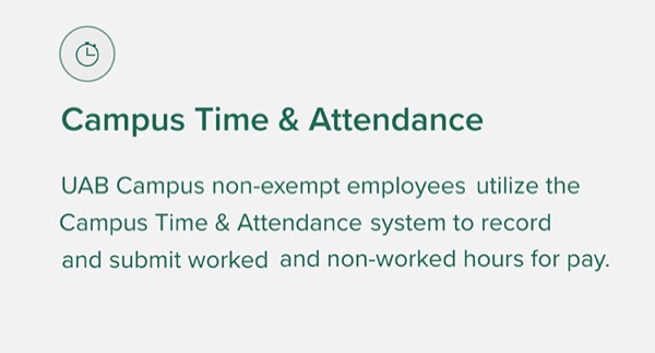 UAB transitions to Campus Time and Attendance app