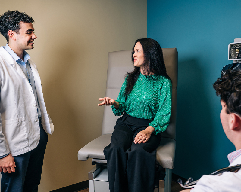 group of students studying