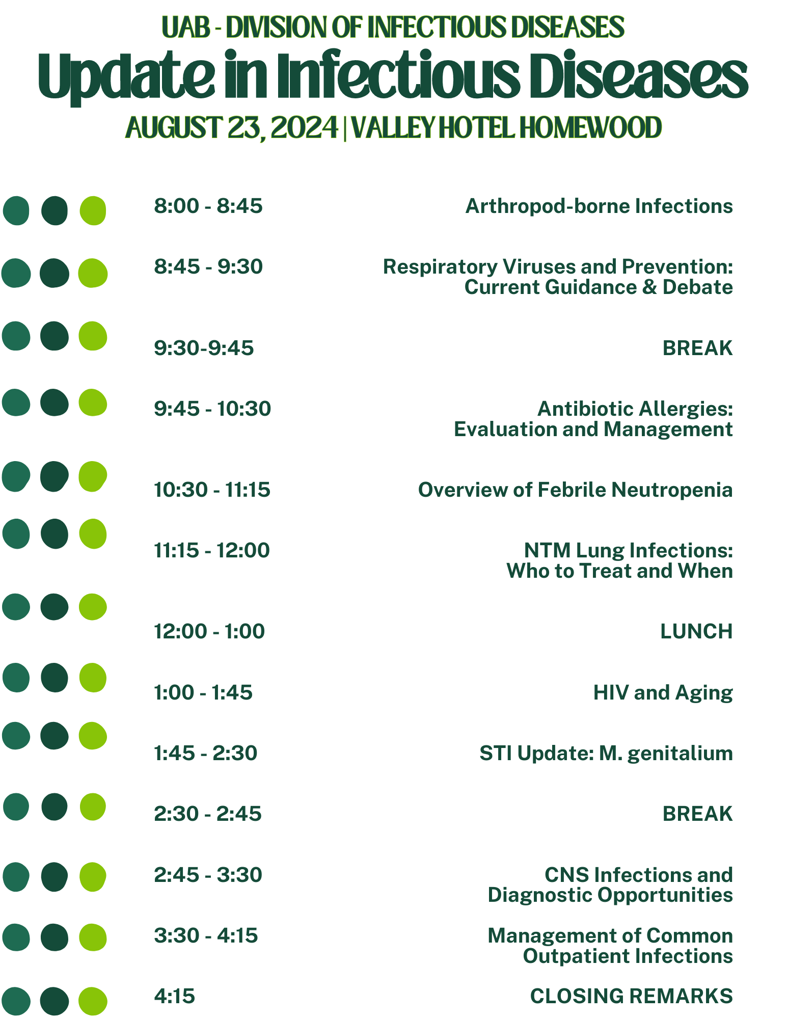 Agenda Division of Infectious Diseases