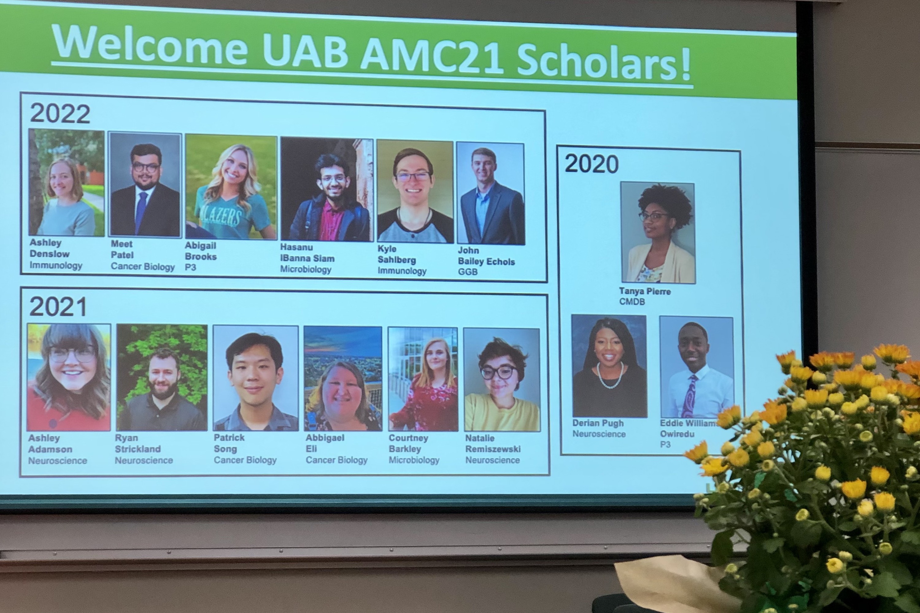 Welcome UAB AMC21 scholars