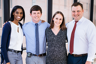 Chief Medical Residents Drs. Kiki Titer, Jeremey Walker, Joanna Zurko, and James Barrios