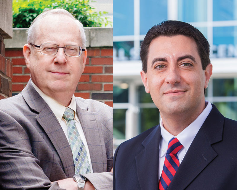 Headshots of Richard Shelton, M.D., and Matthew Macaluso, D.O., : leaders in the UAB Depression and Suicide Center.