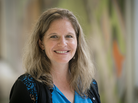 Environmental head shot of Dr. Sarah O'Kelley, Ph.D.