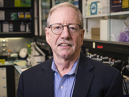 Environmental head shot of Dr. Steven Austad, PhD (Distinguished Professor/Chair, Biology) in Volker Lab, 2019.