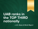 UAB ranks in the top third nationally according to US News &amp; World Report rankings