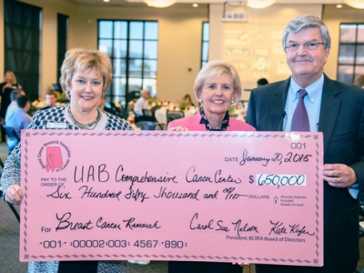 BCRFA presents its largest donation to UAB Cancer Center