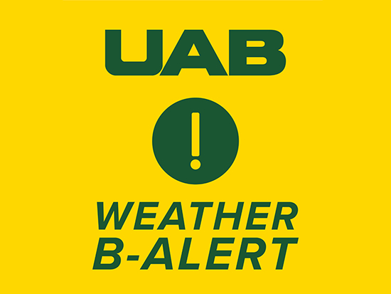 UAB operational changes Friday due to weather