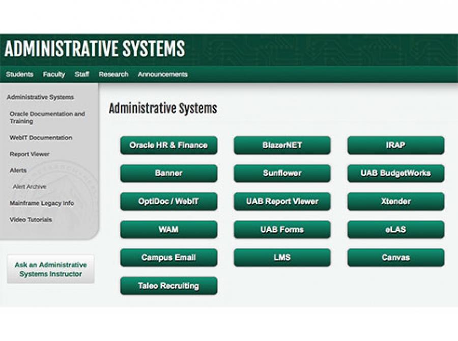 Administrative Systems Page Is Interactive - The Reporter | UAB