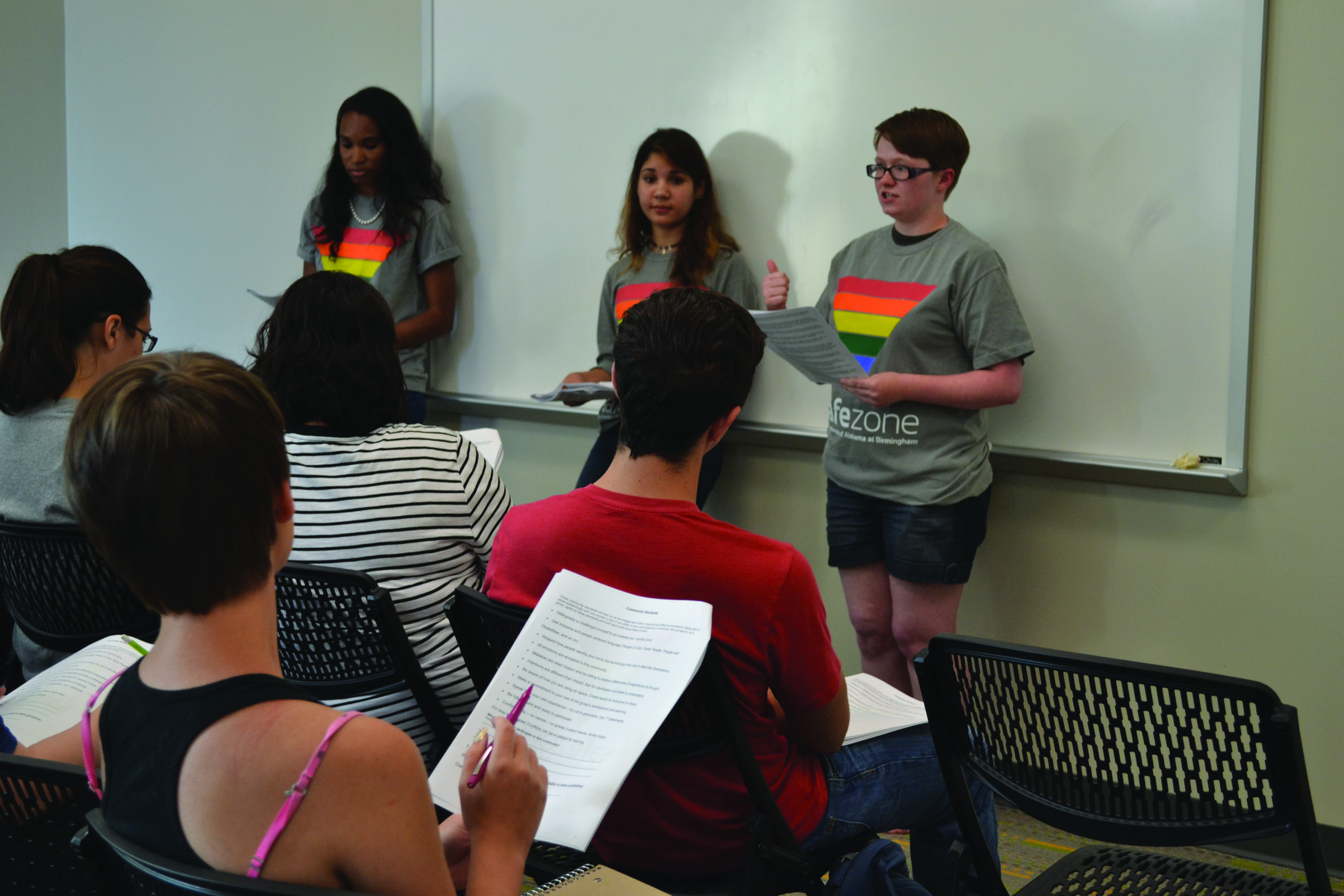 On Sept. 16, SafeZone held a training session on sex and sexuality issues, terminology and campus resources. (Photo by Sarah Adkins).