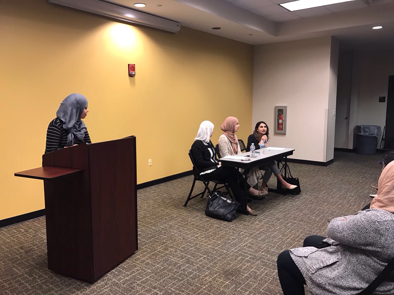 Panelists from left to right: Ream Shoreibah, Hala Sabatto and Shima Dowla. Photo courtesy of MSA