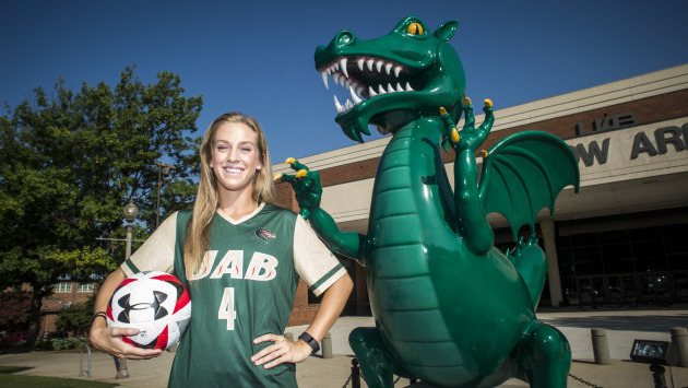 Friday's game celebrated the career of lone senior, Sarah Morris. Photo from UABsports.com