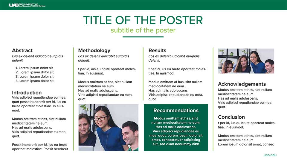 templates for poster presentation